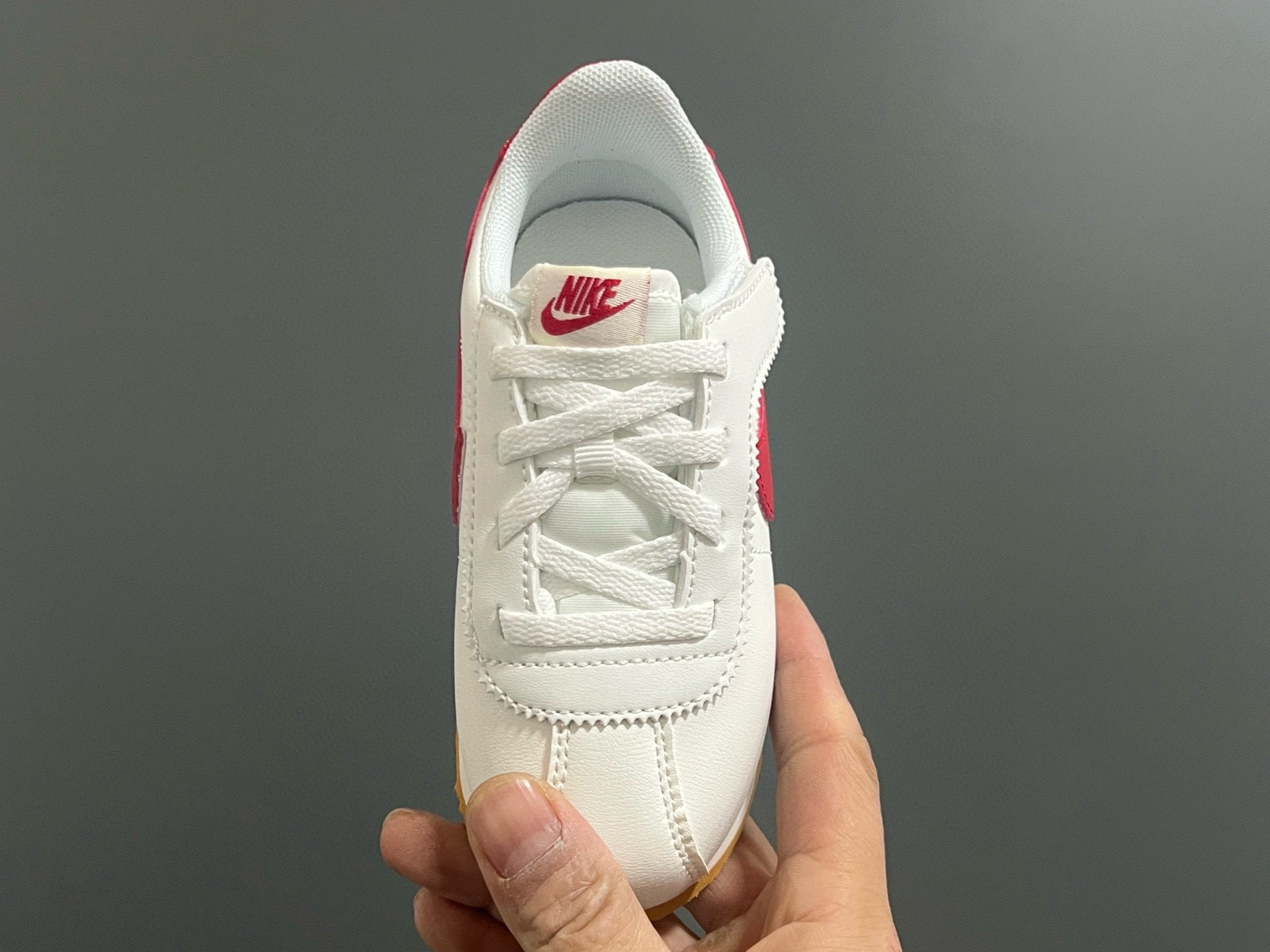 Nike Forrest Gump Classic Velcro Kids Shoes" white, red"