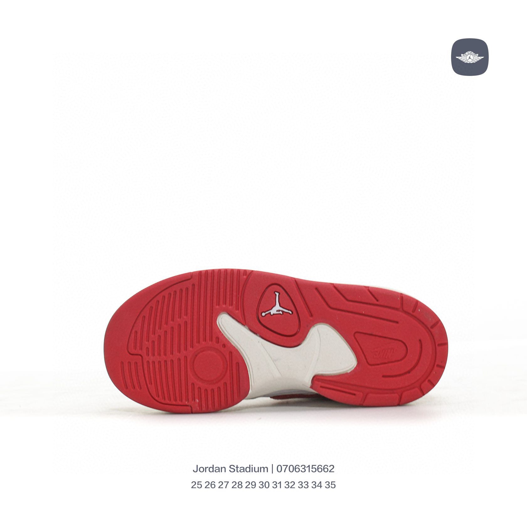 Jordan Stadium sneakers for kid" red, light gray"