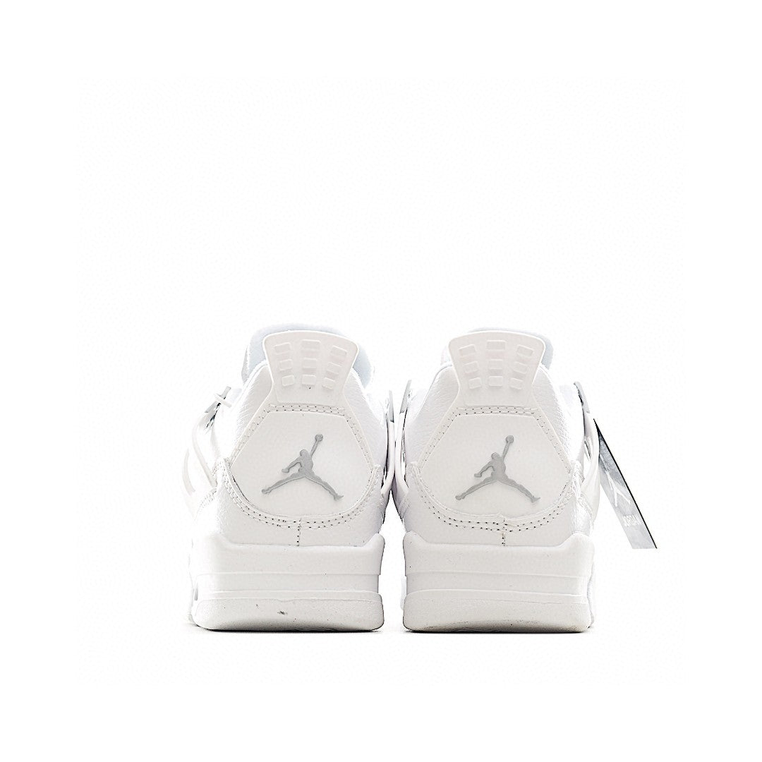 NK AJ 4th generation lace-up basketball air cushion children's shoes" white"