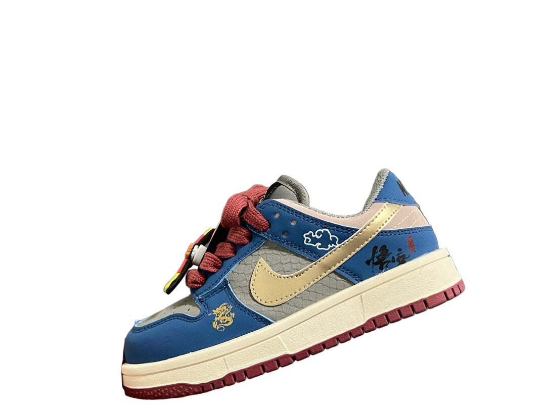 S-shaped low-top co-branded cartoon Velcro" blue"