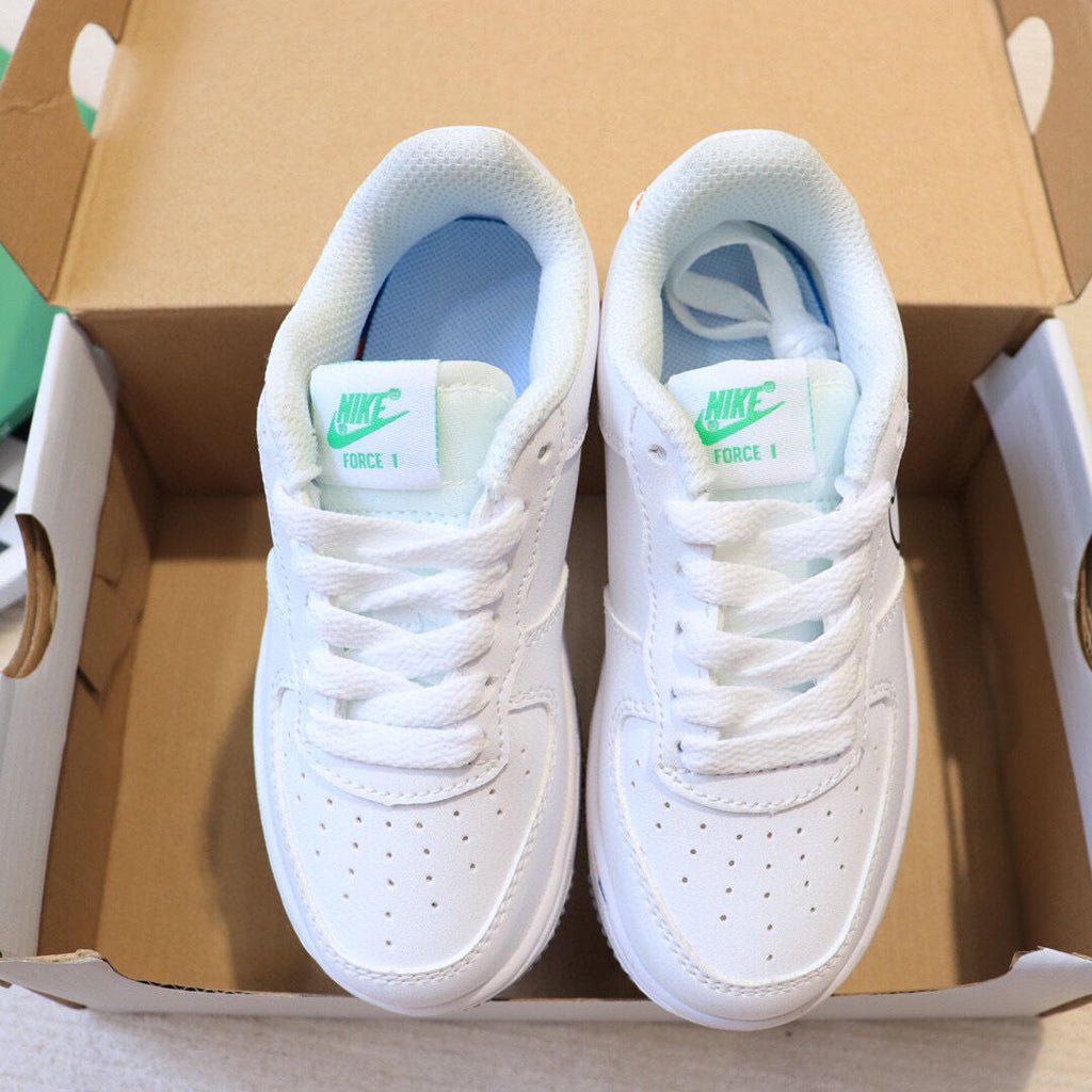 Air Force low-top lace-up sneakers" white"
