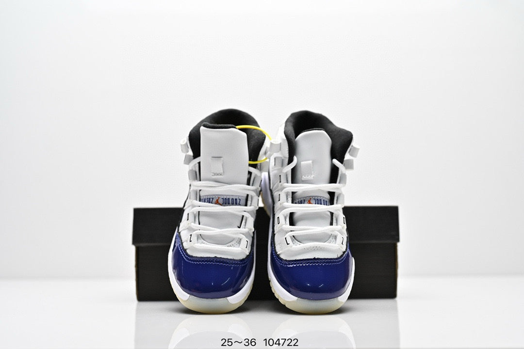 Joe 11 high-top high-quality children's shoes" basketball" white, blue"