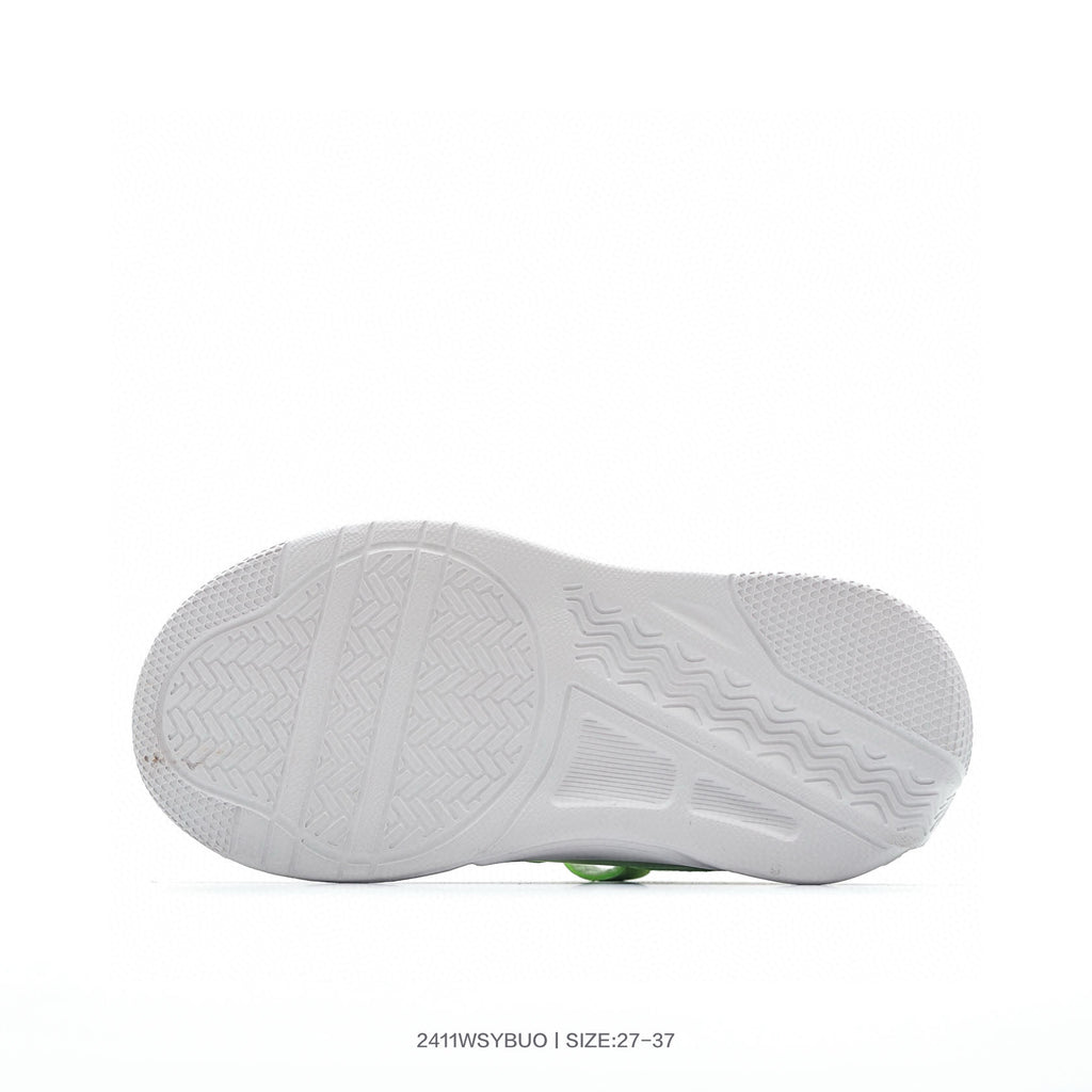 Adidas mid-cut Velcro sneakers" white, light green"