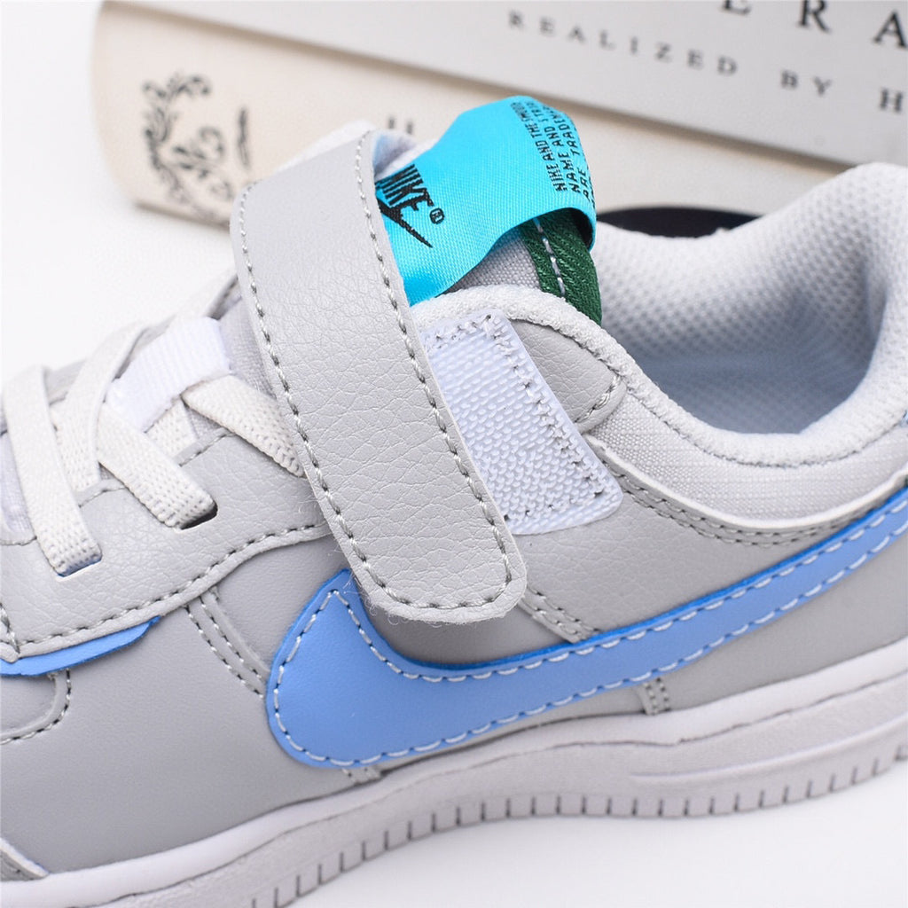 Air Force Macaron Velcro " white, Turquoise"