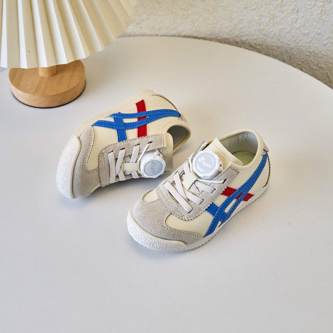 ASICS Tiger MEXICO 66 Swivel Buckle Kids Shoe" cream, blue"