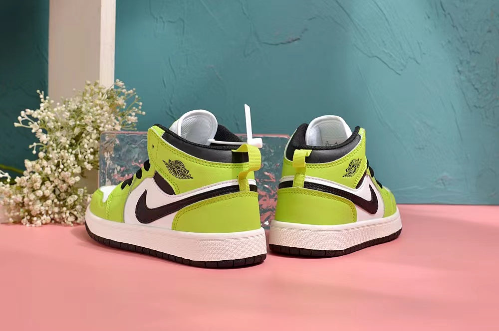 Jordan AJ1 children's shoes" white, olive green"