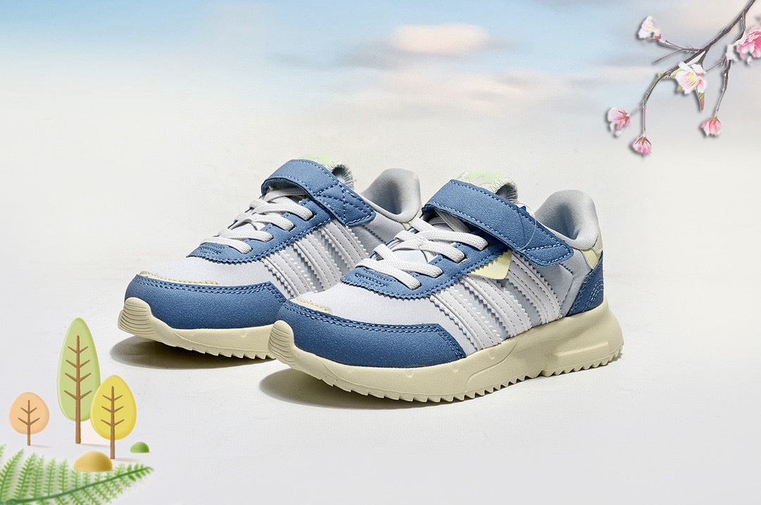 Adidas single buckle elastic band" white, blue"