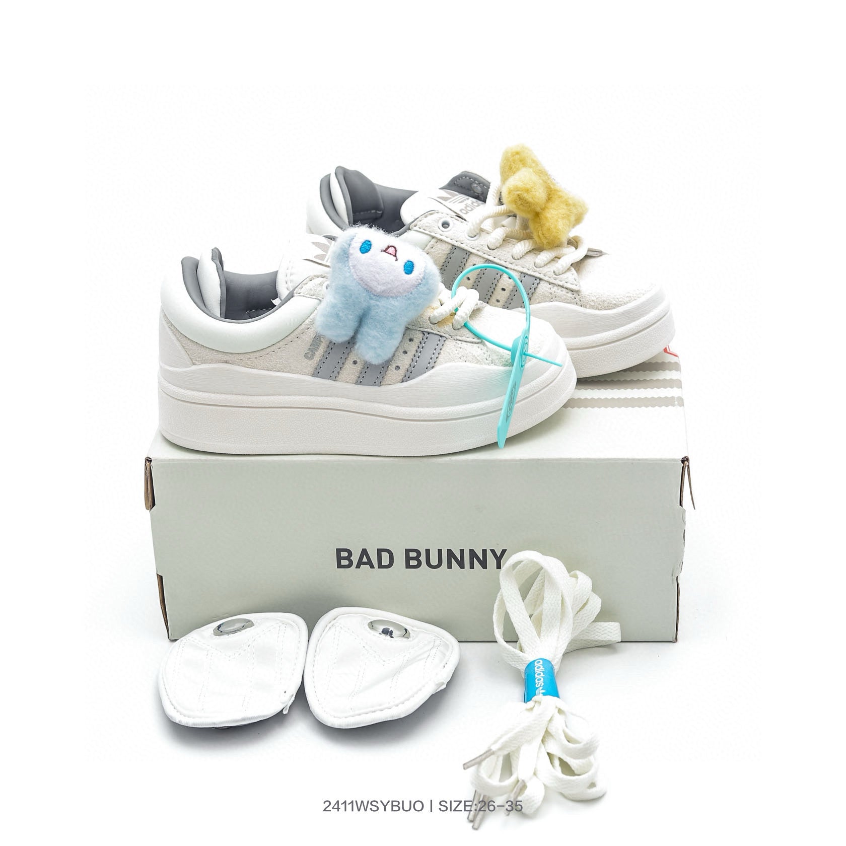 Adidas Bad Bunny sneakers" white"