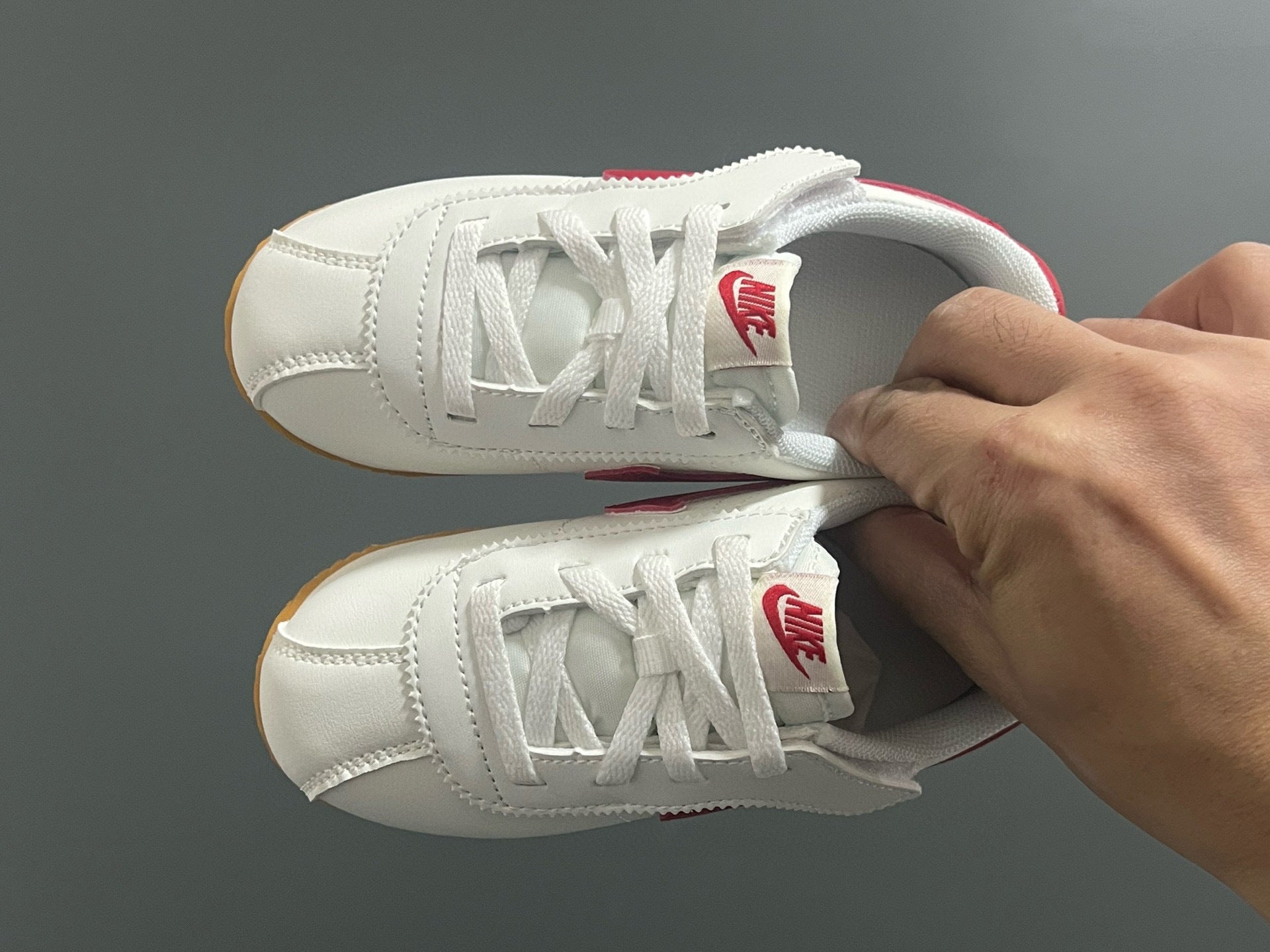 Nike Forrest Gump Classic Velcro Kids Shoes" white, red"