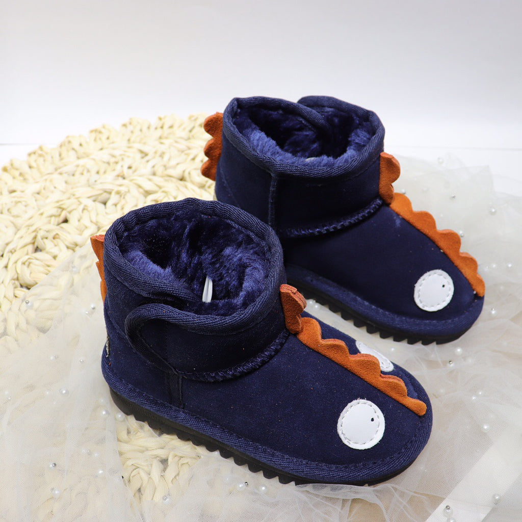 Ugg Velcro Dinosaur Children's Snow Boots" navy"