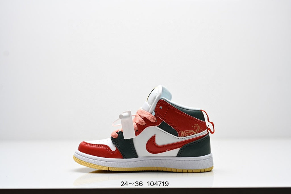 Air Jordan 1 Mid SE AJ1 Jordan mid-top basketball shoes " white, red"