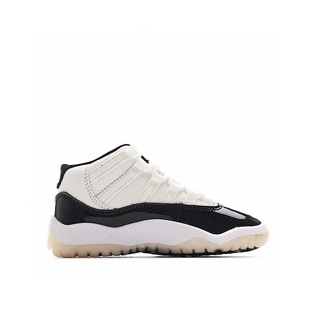 The classic AJ11 is back, mid-top" white, black"
