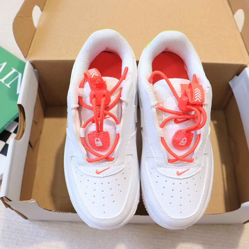 Air Force low-top lace-up sneakers" white"