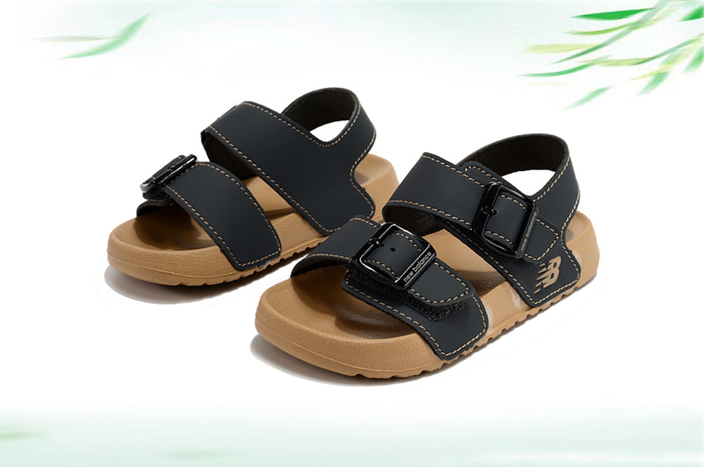 G version of Birkenstock Velcro sandals for children" black"