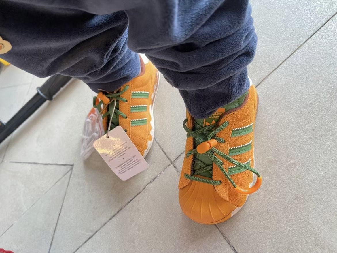Adidas Shell Toe Joint Blue Rabbit & Carrot" Orange"