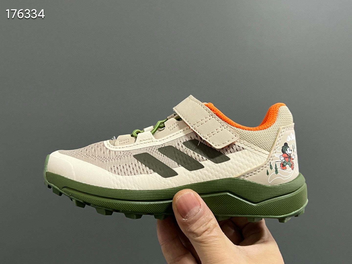 AD Lego joint outdoor lightweight children's sports shoes" gray, green"