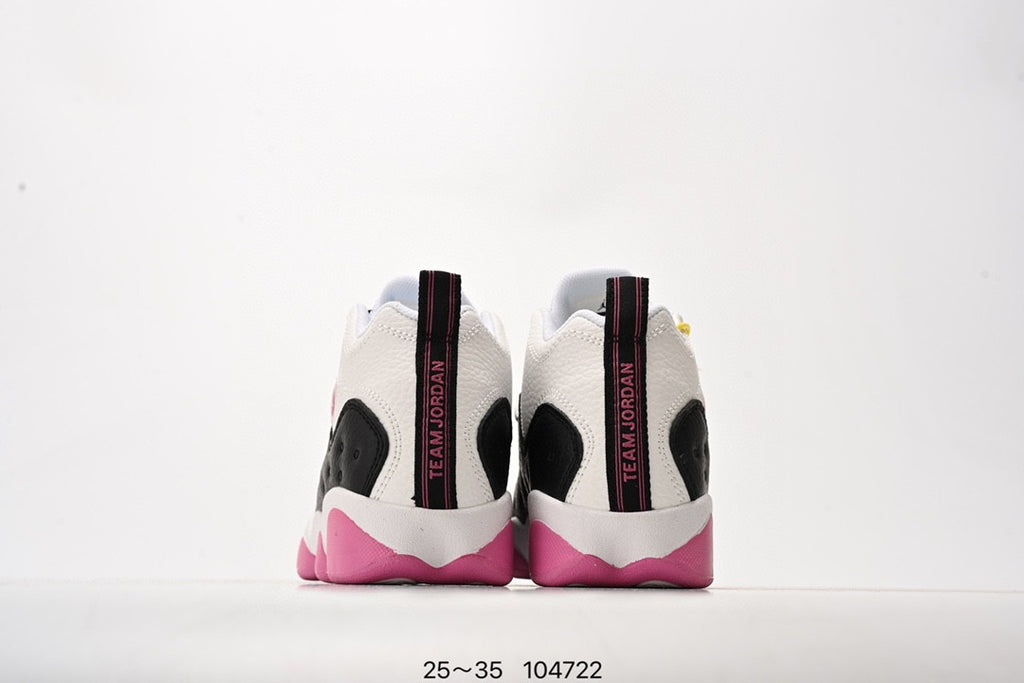AJ13-1/split leather' white, black, purple"