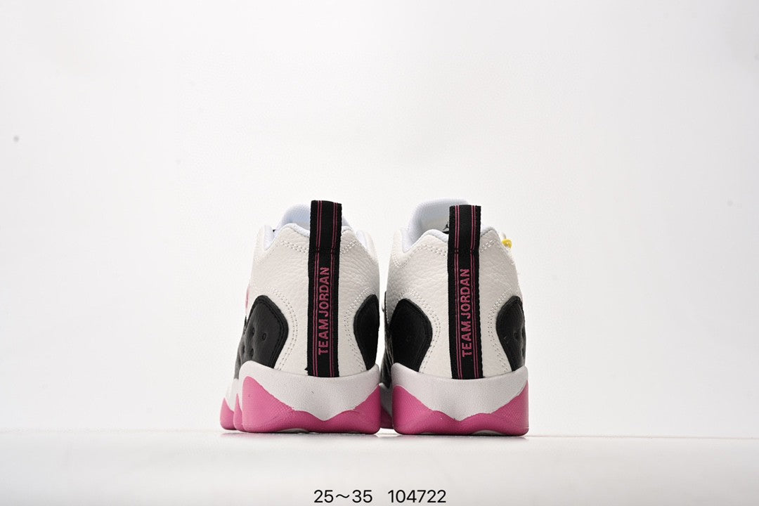 AJ13-1/split leather' white, black, purple"