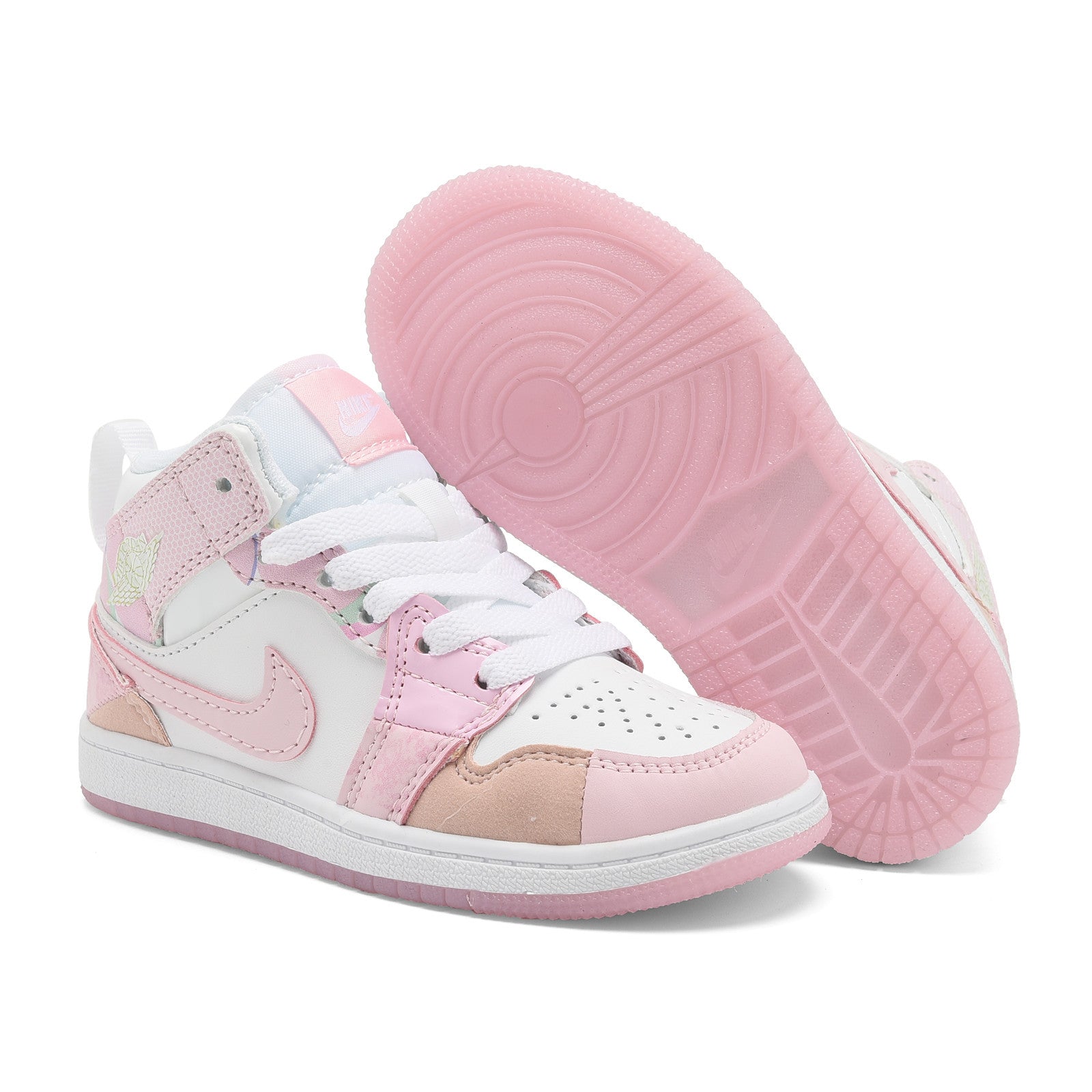 AJ-127" baby pink, brown"
