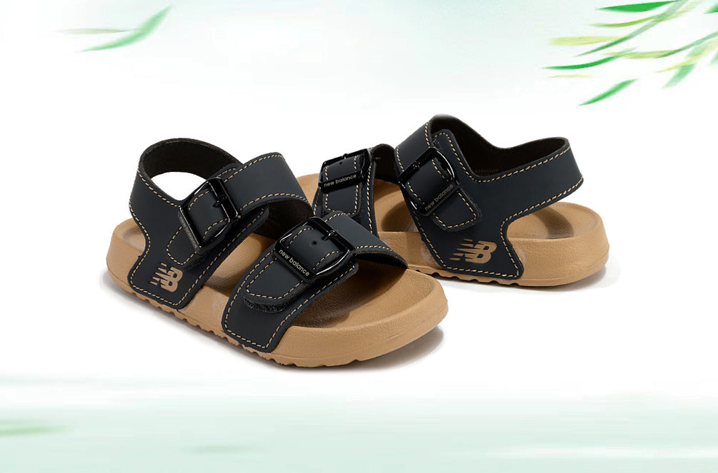 G version of Birkenstock Velcro sandals for children" black"