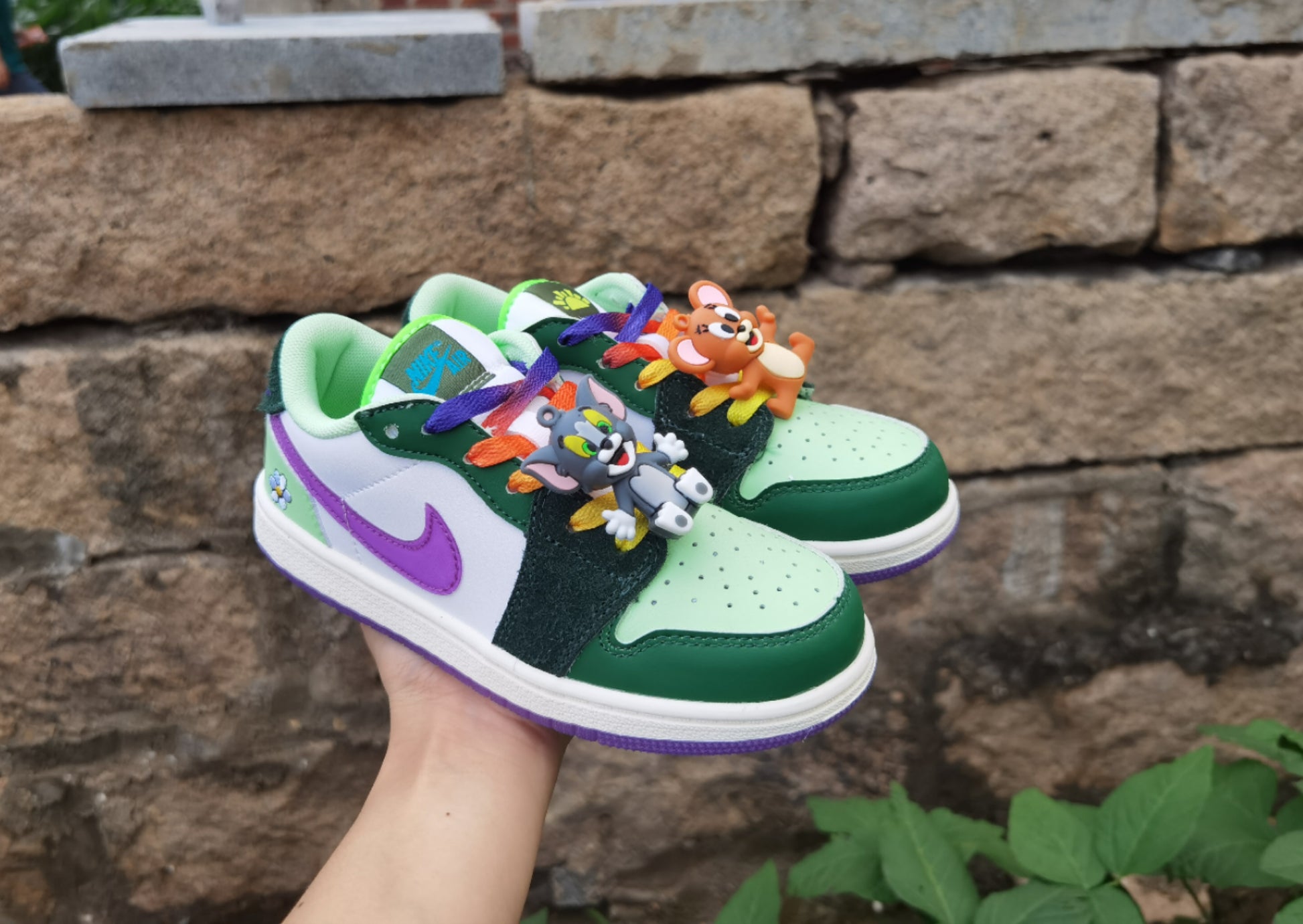 Joe 1 Low Top" white, green, purple"