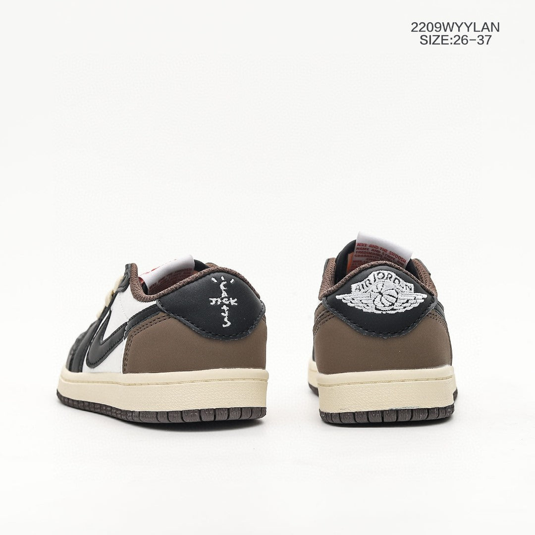 Jordan low-top hook series" white, black, brown, cream"