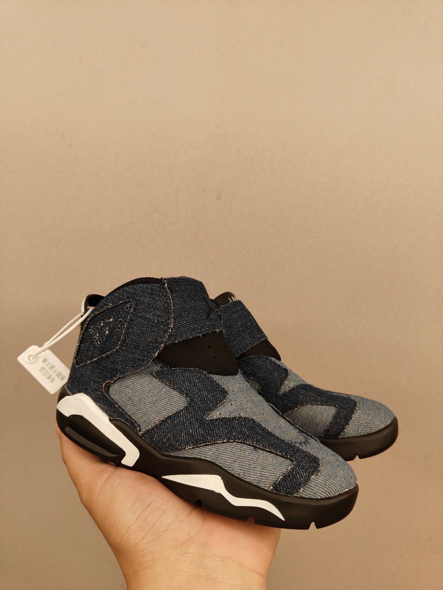 Joe 6 Velcro leather basketball shoes" black"