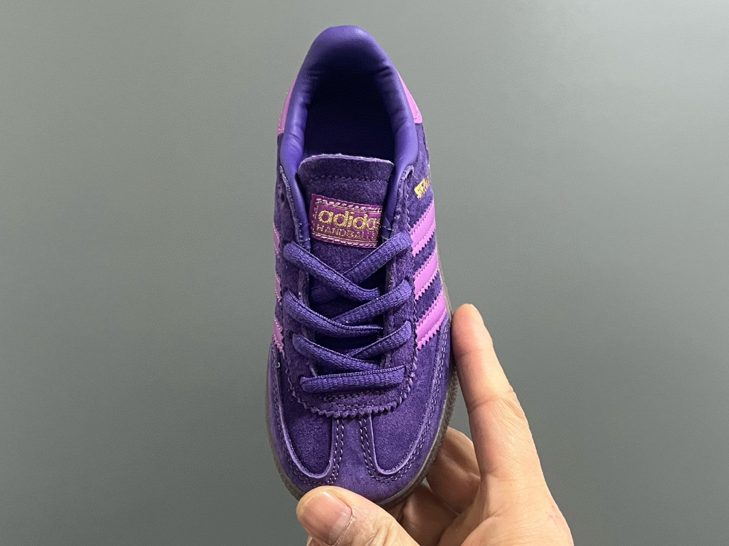 Adidas training 3 generation pig leather children's shoes" purple"