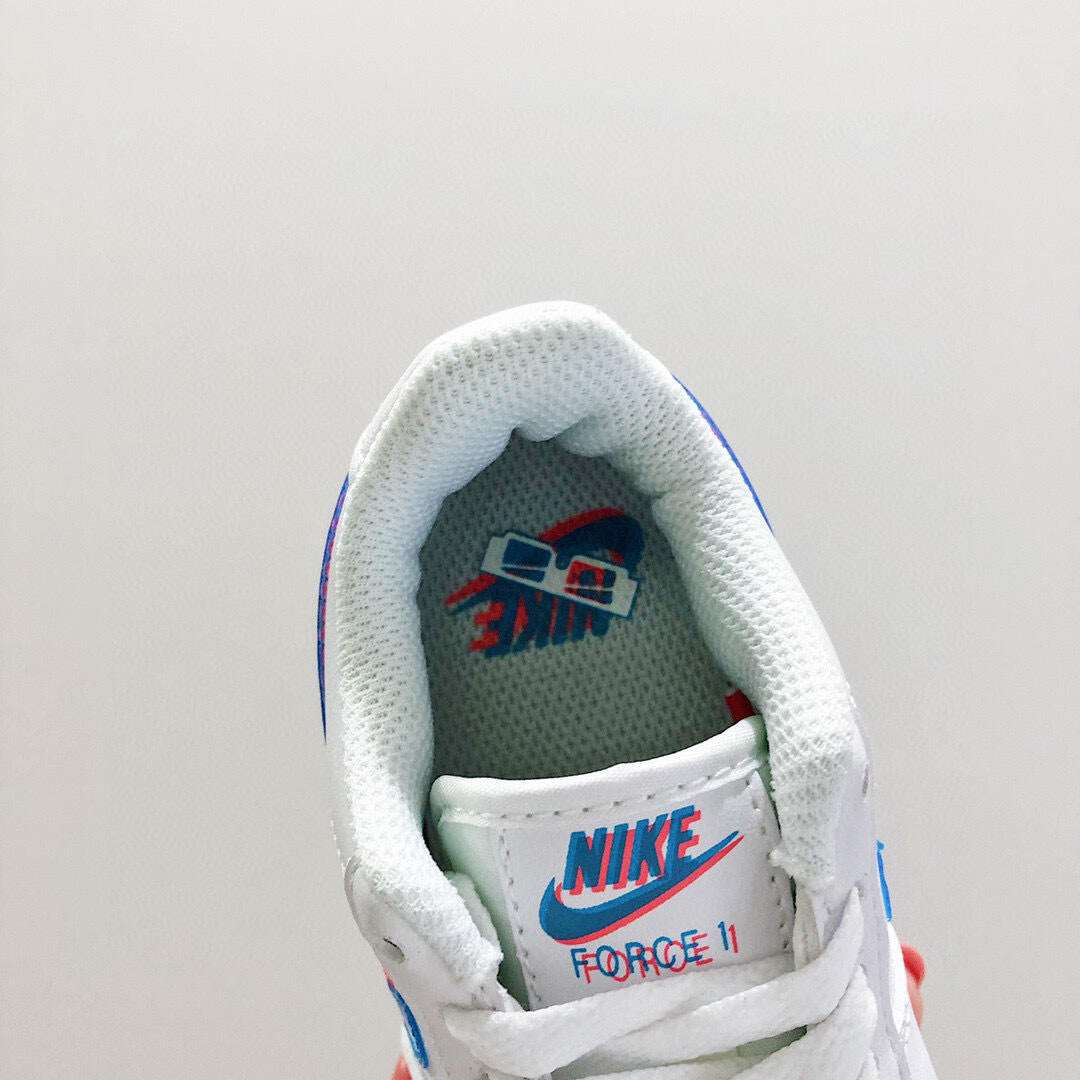 Air Force low-top lace-up sneakers" white"