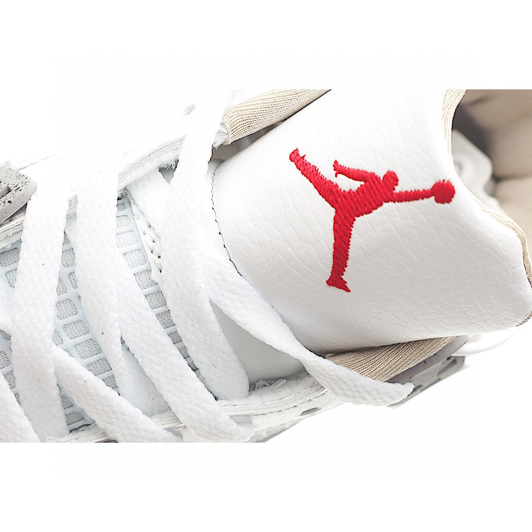 NK AJ 4th generation lace-up basketball air cushion children's shoes" white, gray"