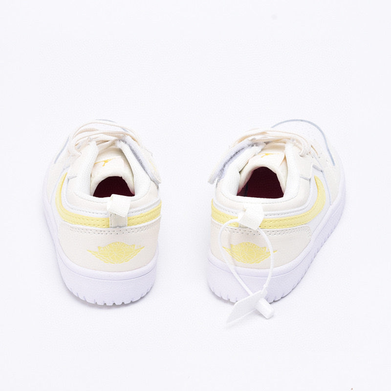 Joe 1 magic buckle children's shoes" white, cream, yellow"