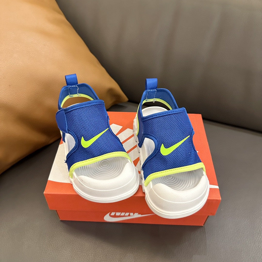 NK cute little closed toe mesh sandals" blue"