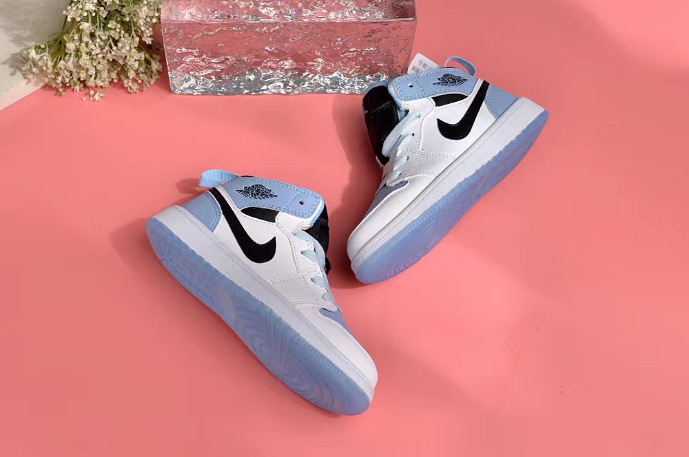 Jordan AJ1 children's shoes" blue, white"