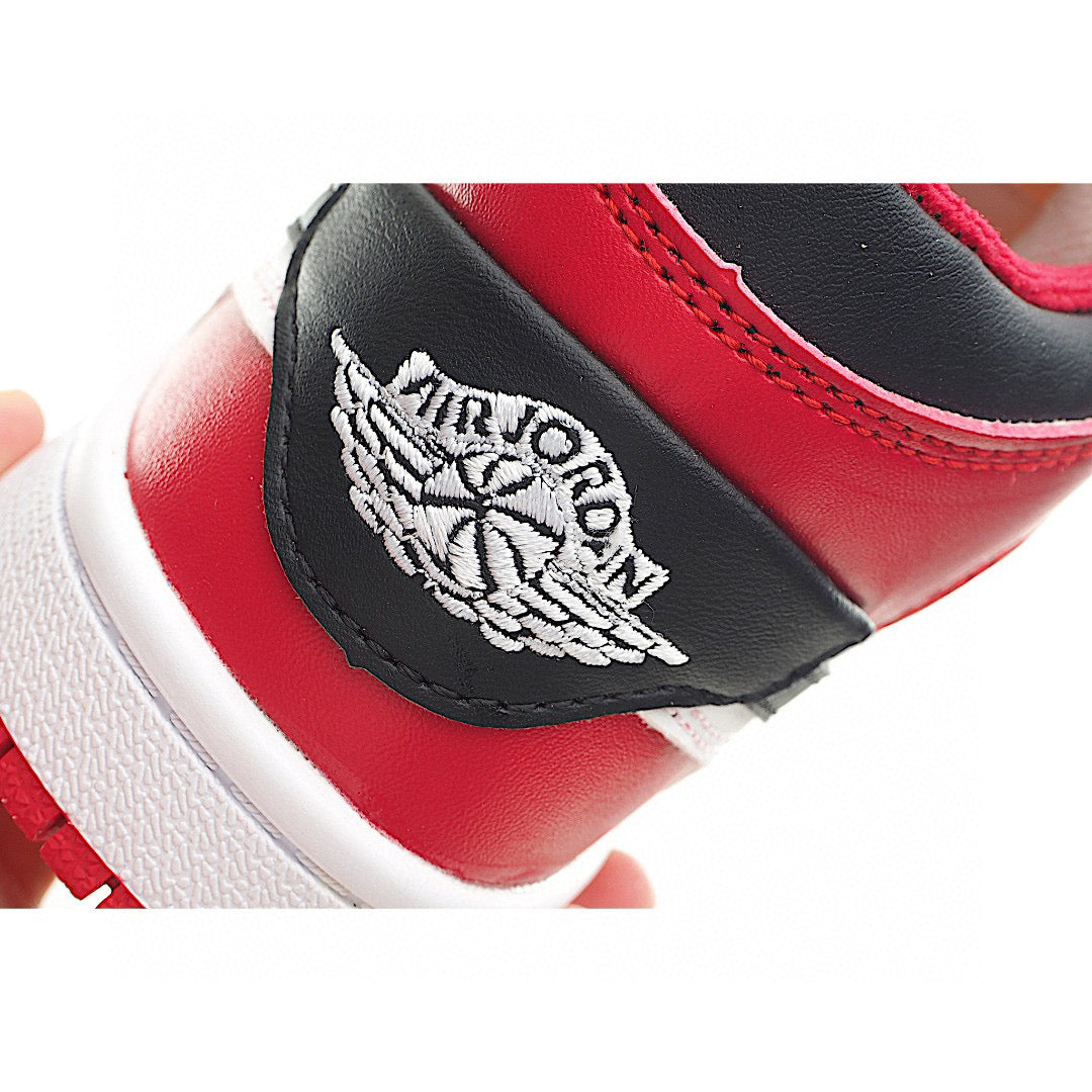 Joe 1 high top stitching joint model" white, black, red"