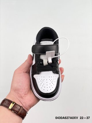 AIR JORDAN 1 low-top Velcro" white, black"