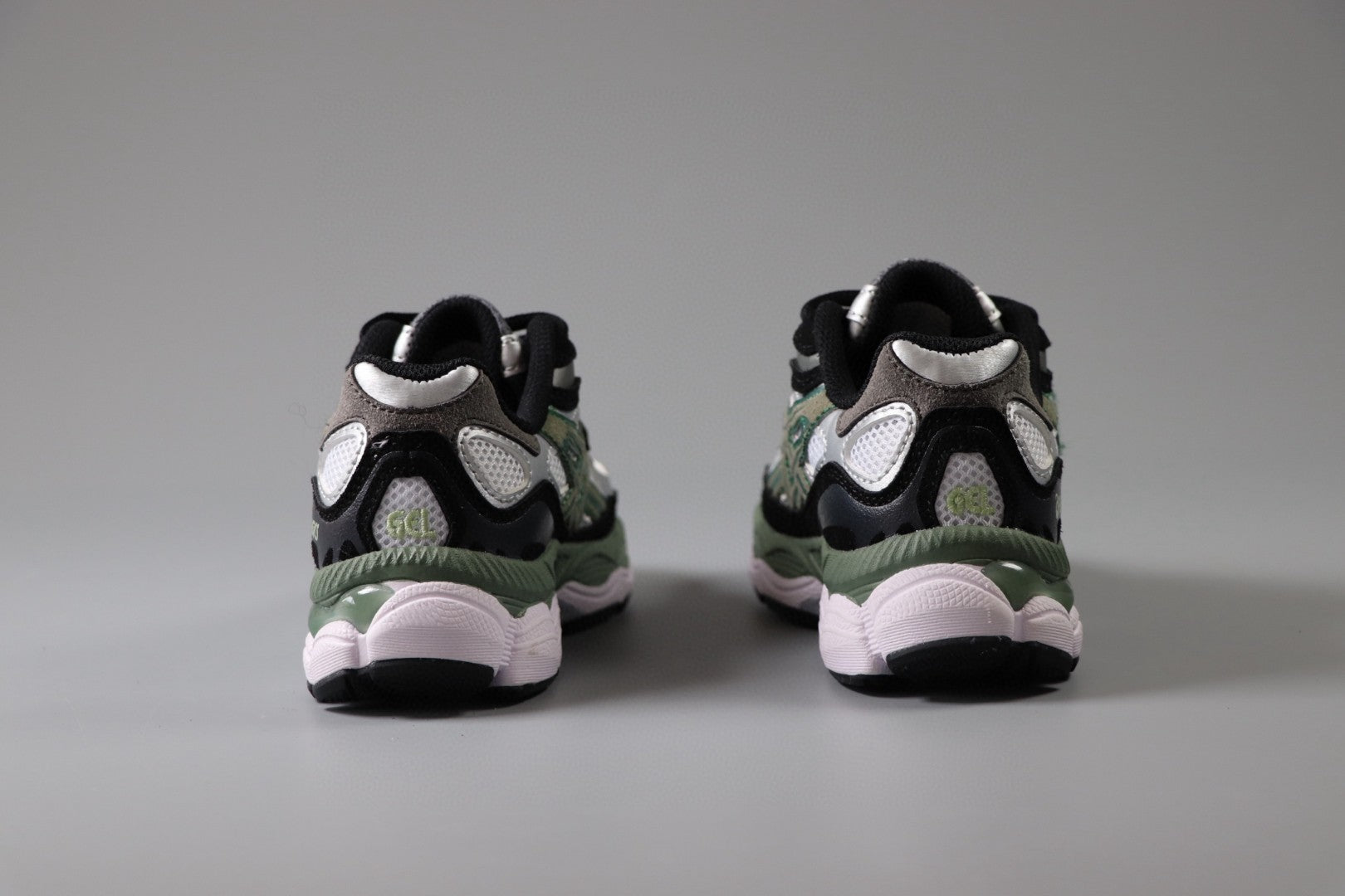 Asics Gel-NYC Professional"   white, black, dark & light  green"