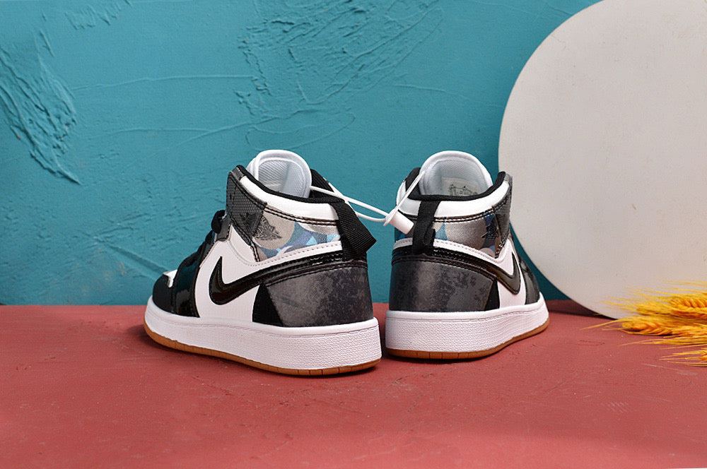Jordan AJ1 children's shoes" white, black"