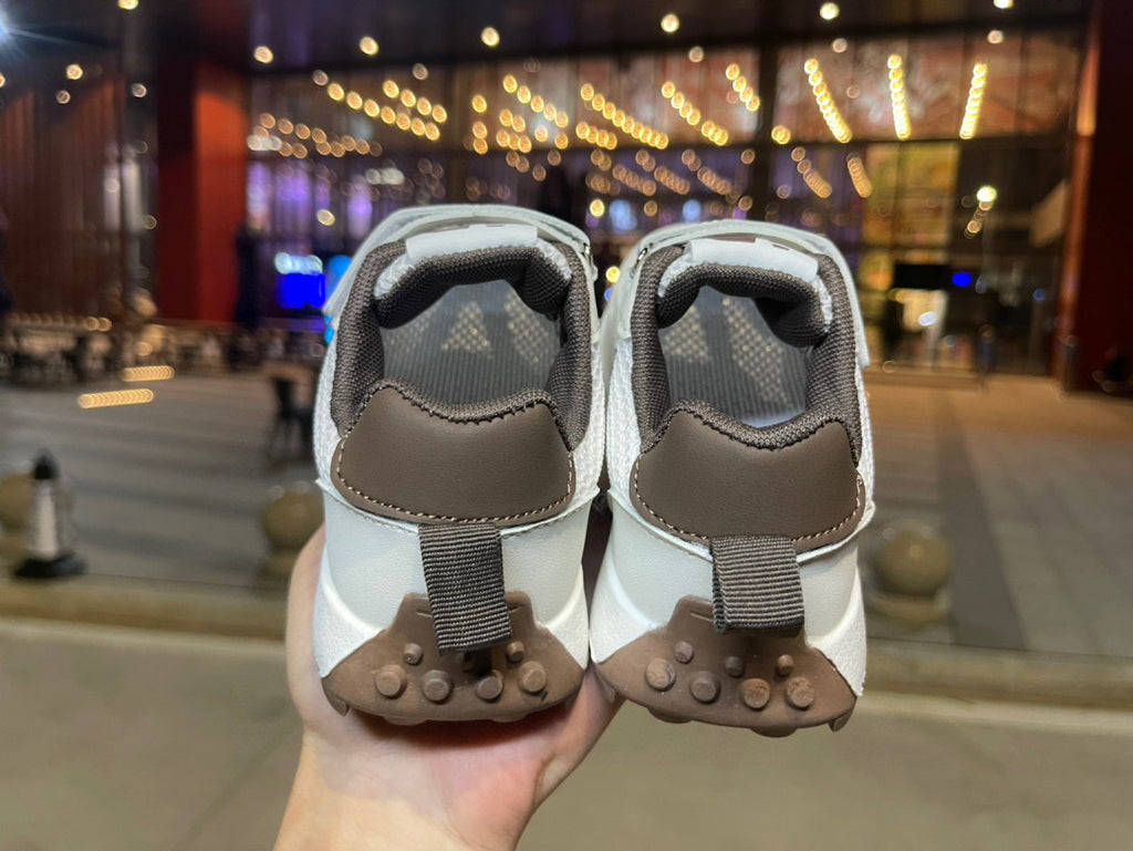 NB single buckle breathable"off white and brown"