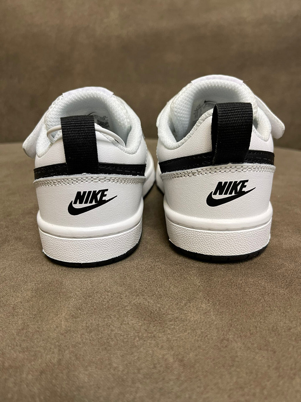 NIKE workwear Air Force One mesh elastic band Velcro children's shoes" white"