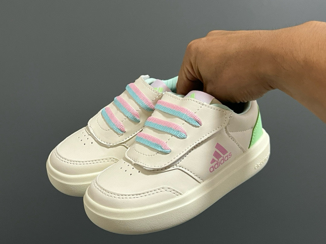 Adidas Little Dragon joint Velcro children's shoes" cream"