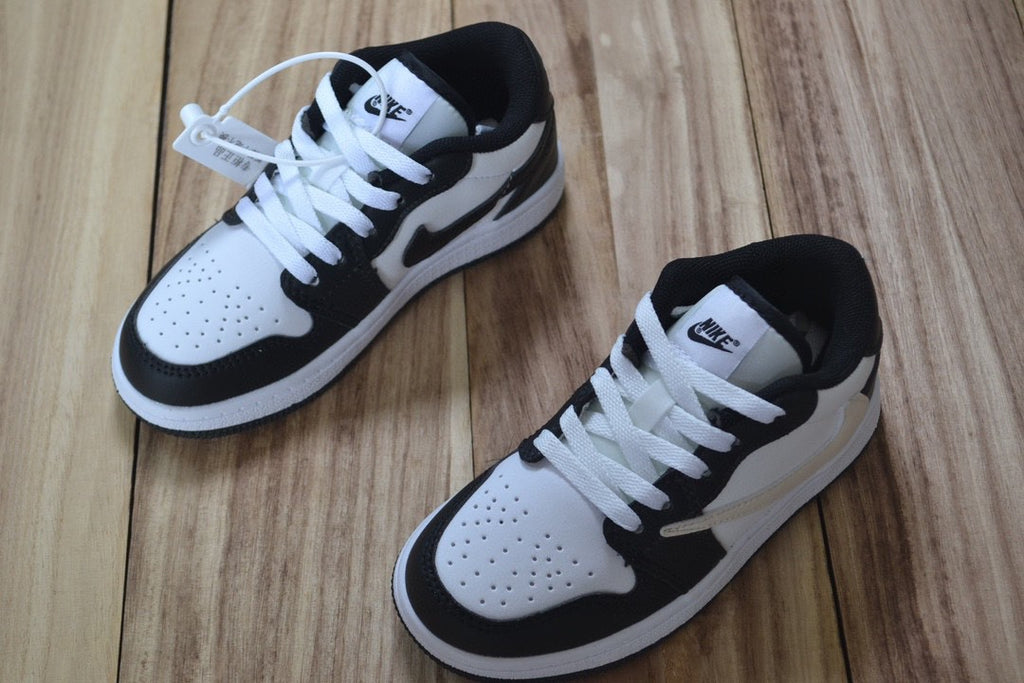 Qiaoyi low-top shoelaces" white, black"