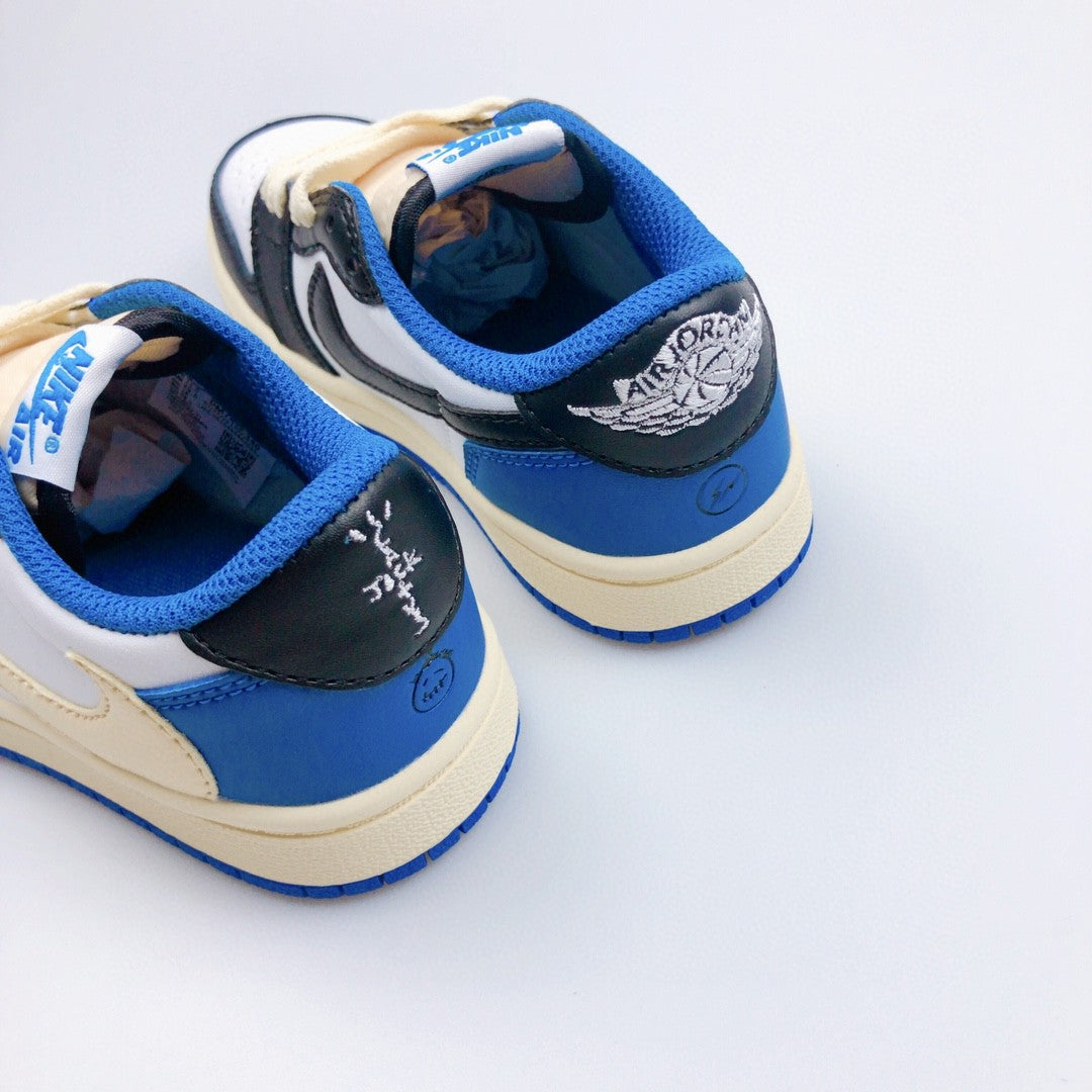 Jordan low-top reverse hook black warrior" white, cream, blue"