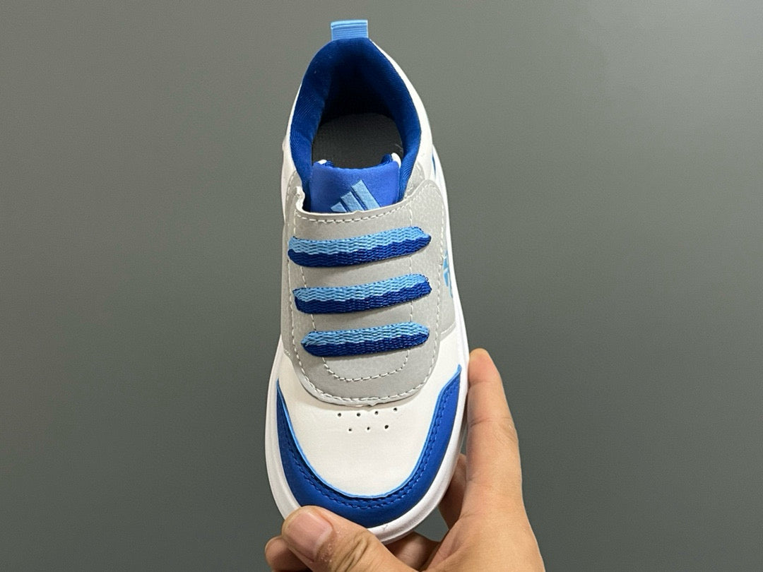 Adidas Little Dragon joint Velcro children's shoes" white, blue"