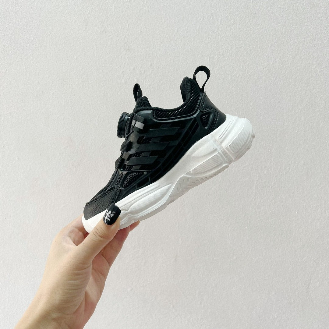 Trefoil rotating button children's shoes " black"