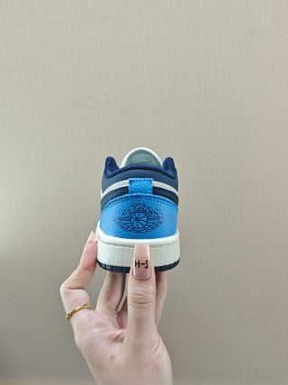 Qiao Yizhuan G version low-top children's lace-up sports shoes" blue, navy"