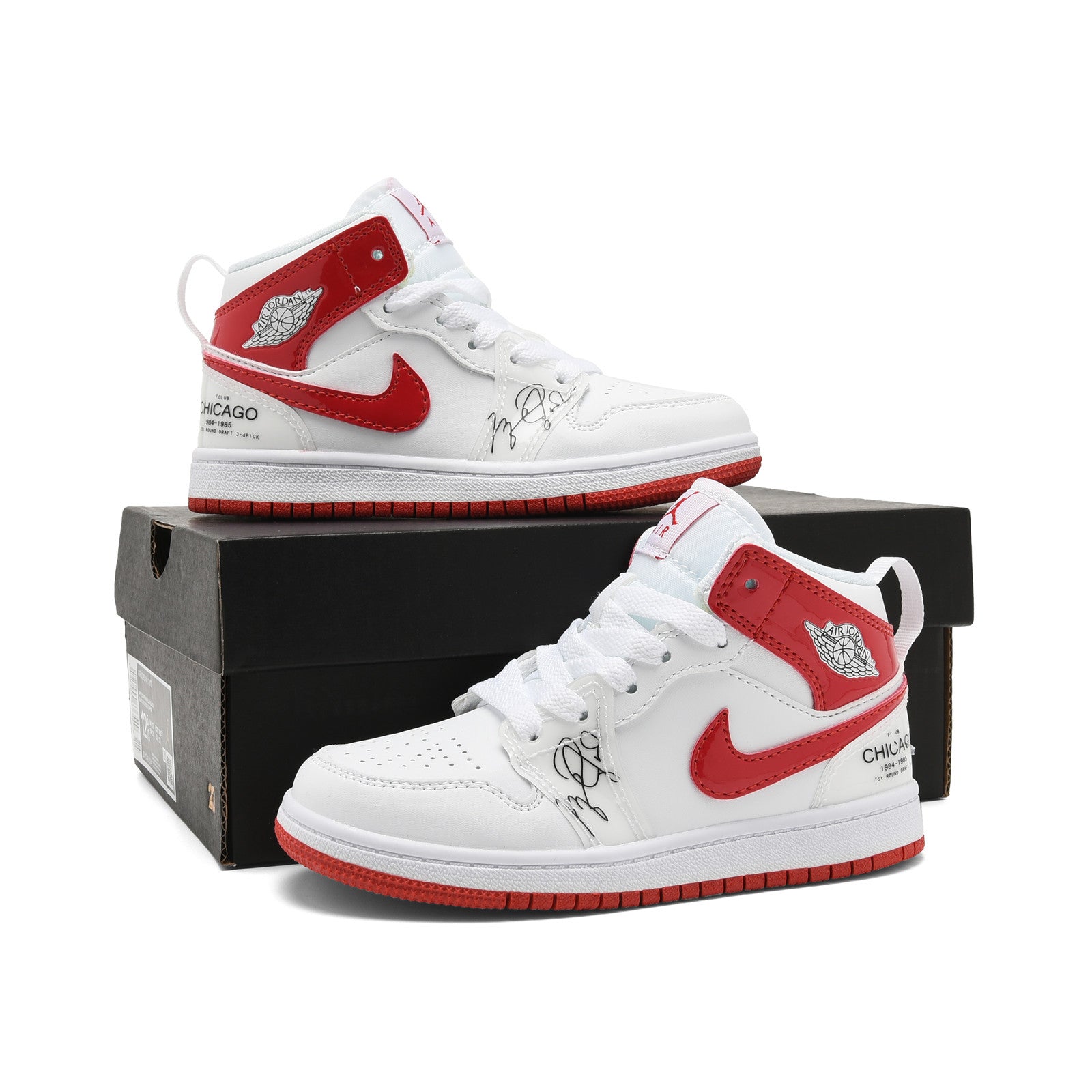 AJ-127" white, red"