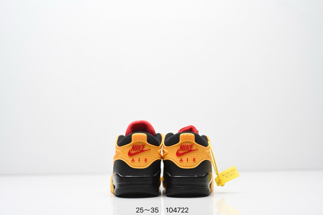 Jordan 4 low-top air cushion basketball shoes" yellow, black"