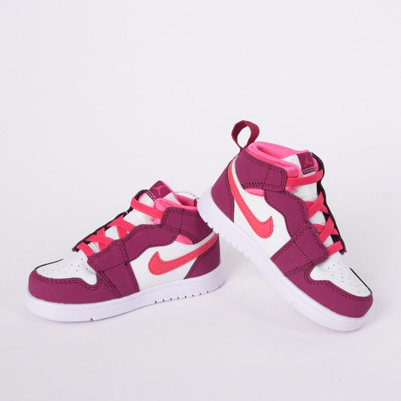 Jordan high top elastic band" white, deep purple"