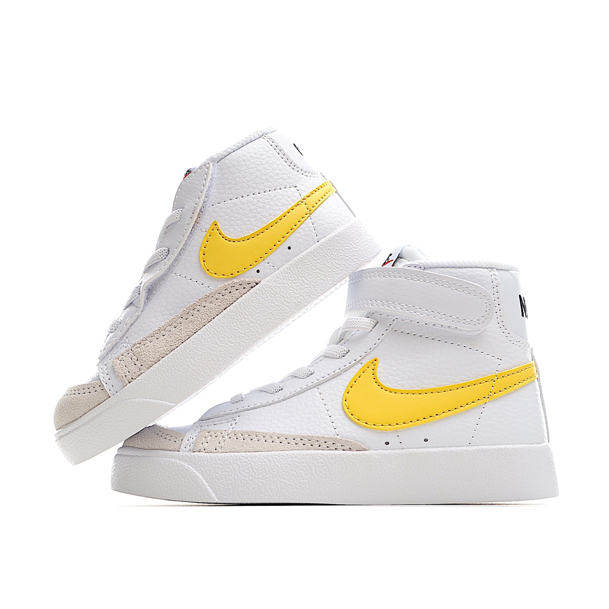 Trail Blazers high-top single dunk" white, yellow, dark brown"