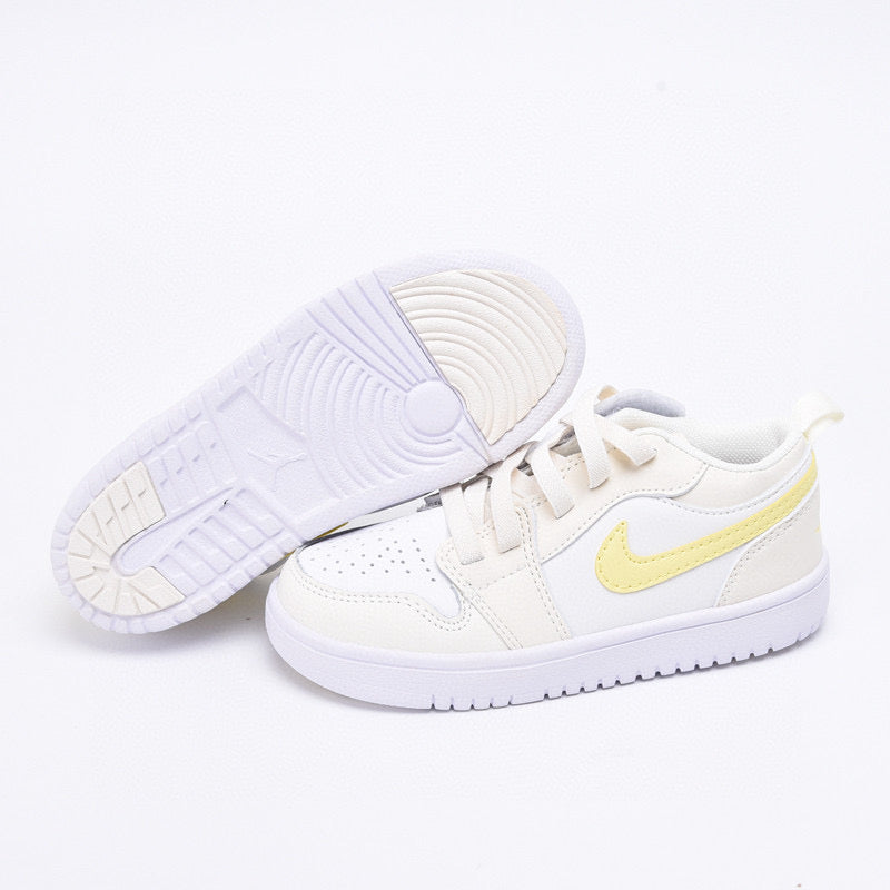 Joe 1 magic buckle children's shoes" white, cream, yellow"